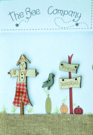 Scarecrow and fresh pumpkins- TBHA5
