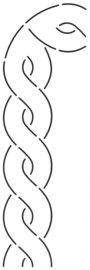 Quilt Stencil Cable border 5 cm