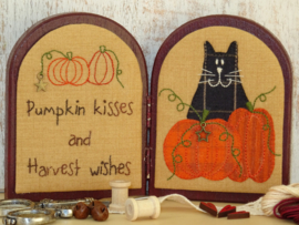 Tweeluikje 'Pumpkin kisses' patroon
