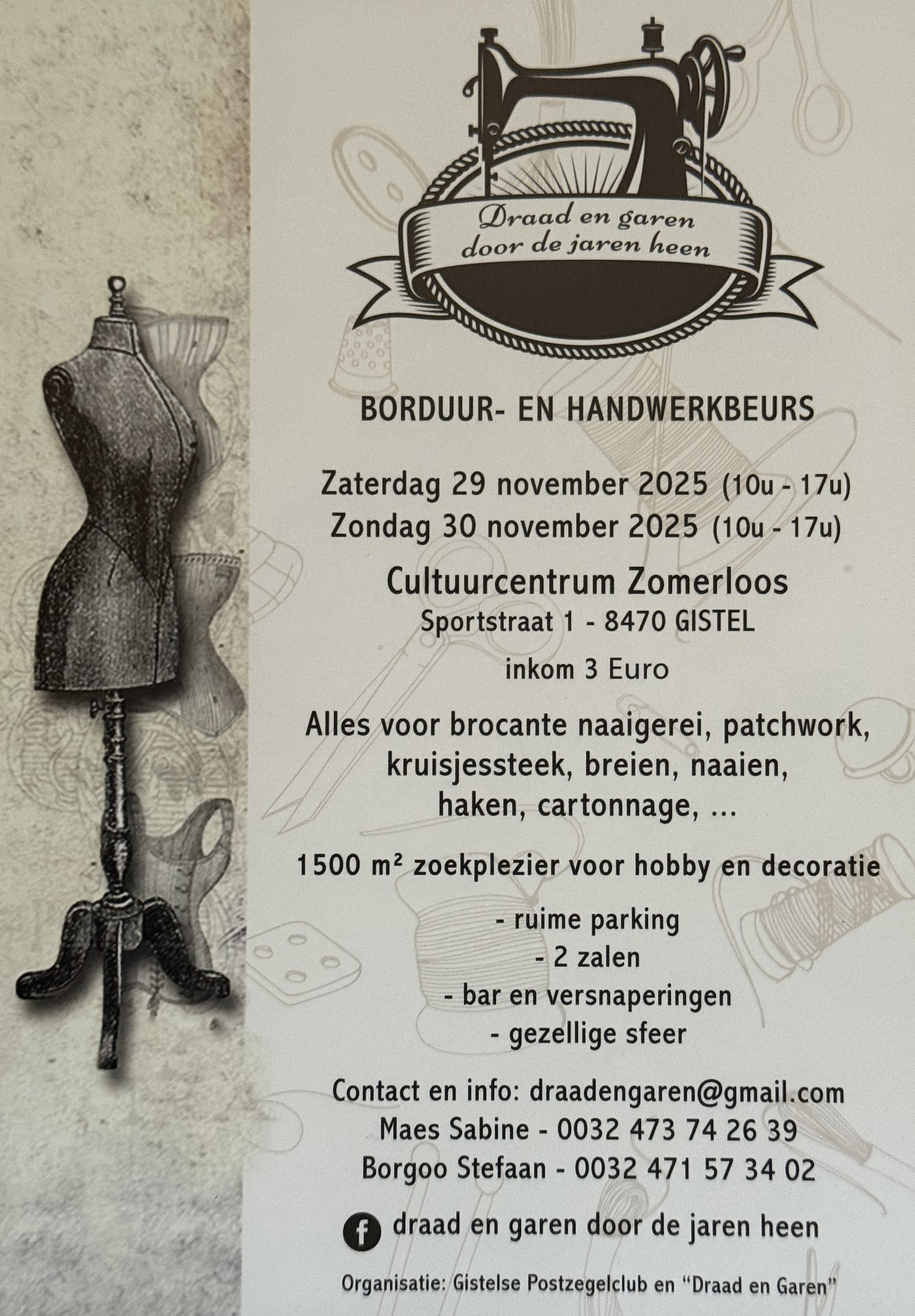 Borduur- en Handwerkbeurs 'Draad en garen door de jaren heen'