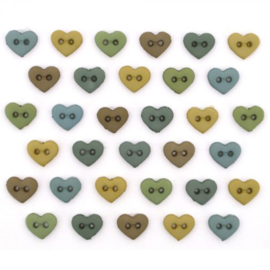 Micro Mini Hearts Earthtones 6 mm
