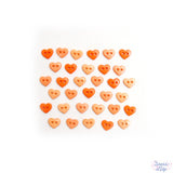 Micro Hearts Peach 6 mm