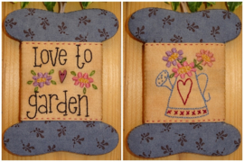 Patroon wikkelkaartje 'Love to garden'