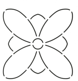 Quilt Stencil   Flower 12,7 cm