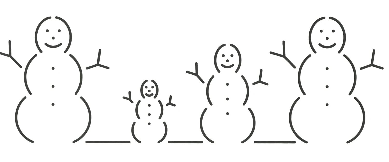 Quilt Stencil Snow people 11,4 cm