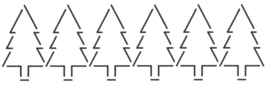Quilt Stencil Pine Tree Border 7,5 cm