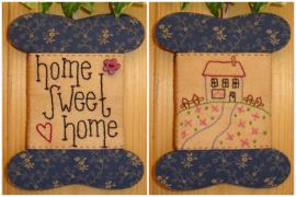 Patroon + materialenpakketje wikkelkaartje 'Home Sweet Home'