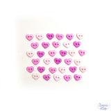 Micro Hearts Orchid 6 mm