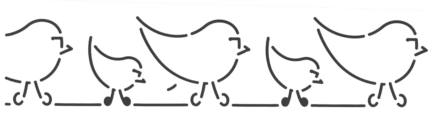 Quilt Stencil Birdies Border 5 cm