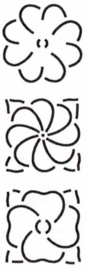 Quilt Stencil Flowers 7,6 cm