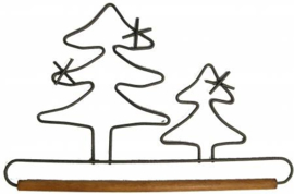 Quilthanger met twee kerstbomen 15 cm