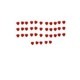 Dress It Up Micro Red Hearts 6 mm