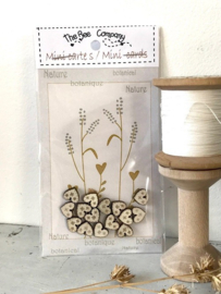 Mini cream heart buttons - TM2B