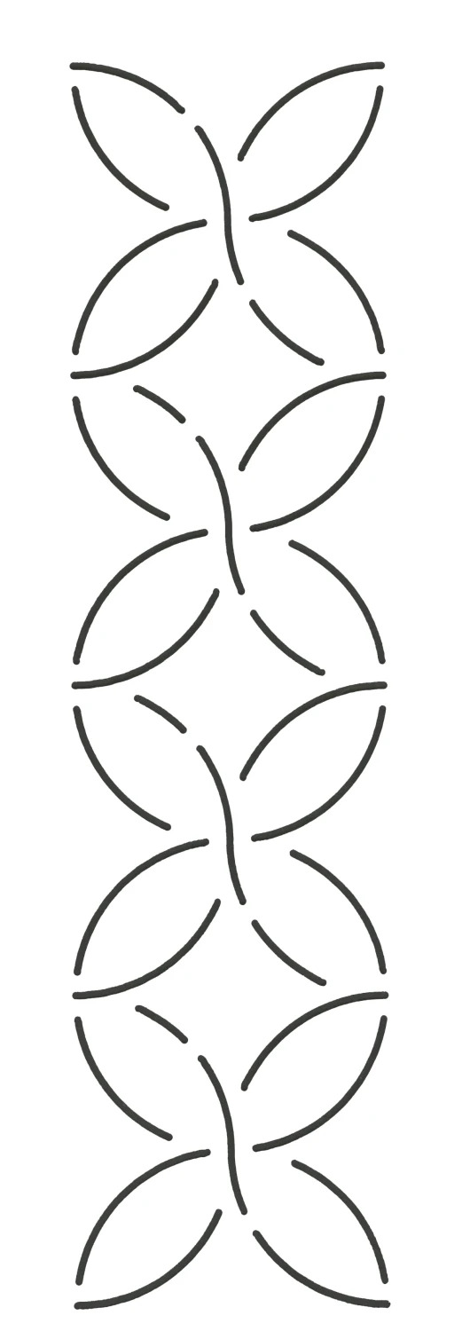 Quilt Stencil Pumpkin Seed border 6,5 cm