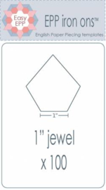 1 inch Jewel opstrijkbaar en uitwasbaar