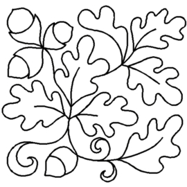 Quilt Stencil  Oak Leaf Block 18cm