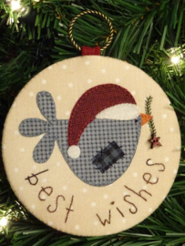 Kerstbal 'Best Wishes' materialenpakketje + patroon