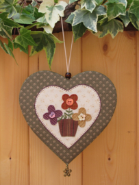 Patroon hanger hart 'Bloemen'