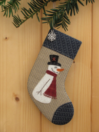 Patroon + materialenpakketje kerstsok 'Sneeuwpop'