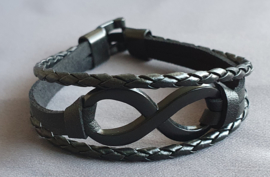 Lederlook armband - Infinity