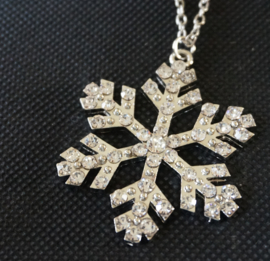 Ketting sneeuwvlok - zilverkleur