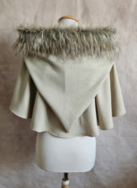 Beige Linnenlook Schoudercape