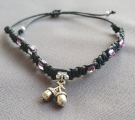 Armband geknoopt - Zwart