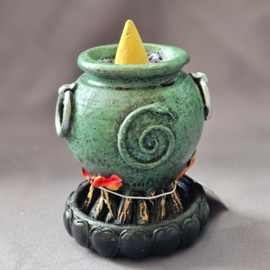 Emerald Cauldron Backflow Incense Burner – 7,3 cm