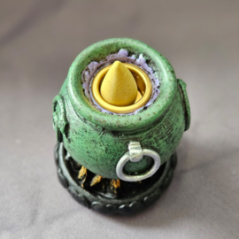 Emerald Cauldron Backflow Incense Burner – 7,3 cm