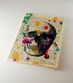 Arty Skull Dictionary Art Notebook