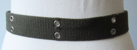 Groene canvas riem