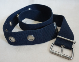 Blauwe canvas riem