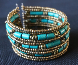 Armband kraaltjes - Blauw