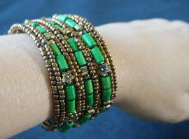 Armband kraaltjes - Groen