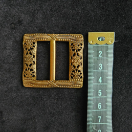 Vintage opengewerkte gesp goudkleur