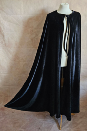 Zwarte velours cape