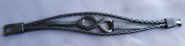 Lederlook armband - Infinity