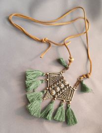 Ketting met franjes - groen