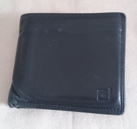 Zwarte 'billfold' portemonnee