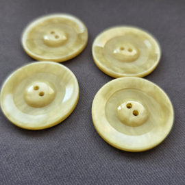 4 Vintage creme knopen - 30 mm