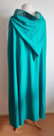 Lange Mintgroene cape