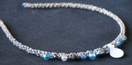 Diadeem met kraaltjes - Blauw
