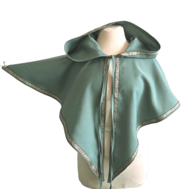 Grijsgroene Schoudercape
