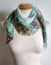 Vierkante plissé sjaal
