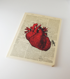 Anatomical Heart Dictionary Art Notebook