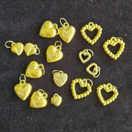 Bedels hartjes goudkleur