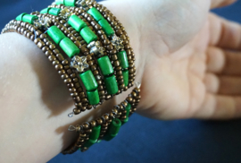 Armband kraaltjes - Groen