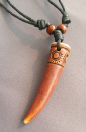 Ketting tand - bruin