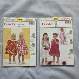 Burda 9854 + 9981 Kinderjurkjes