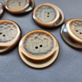 Bruine vintage knopen - 33 mm